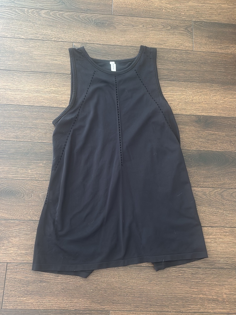 Athleta Black Sleeveless Tank with Eyelet Detail